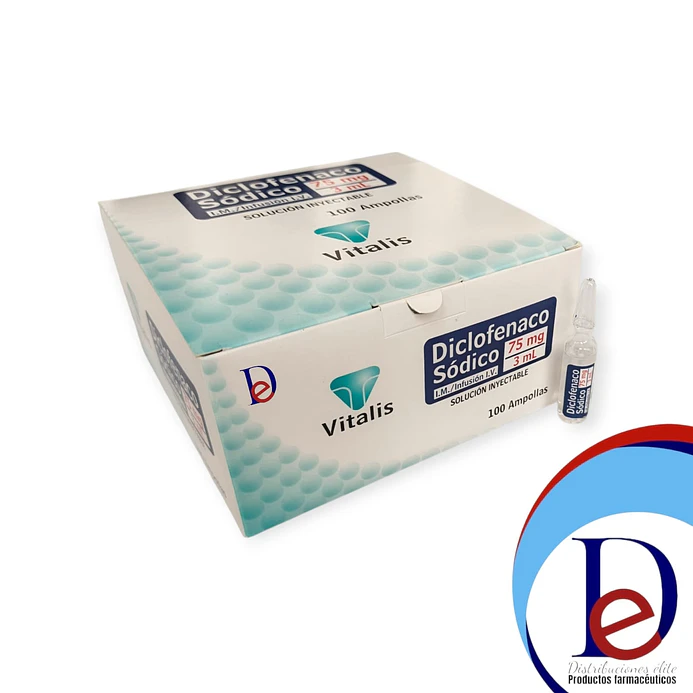 DICLOFENACO 75MG/3ML X 100 AMP - - VITALIS- 11-A 1