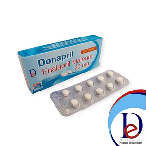 DONAPRIL 20 MG X 30 TAB- ENALAPRIL 20 MG- BIOQUIFAR- - UBI 3-D