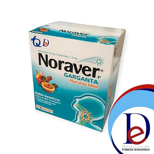 NORAVER GARGANTA NARANJA MIEL X 96 PAST- BENZOCAINA+ CETILPIRIDINIO- TQ- UBI 2-A