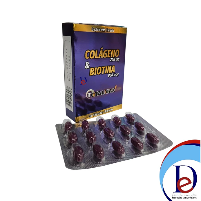 COLAGENO + BIOTINA TOTALMAX X 30 CAP- - TOTALMAX- - UBI 21-F* 1