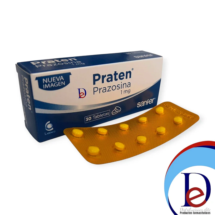PRATEN 1 MG X 30 TAB- PRAZOSINA 1 MG- LABINCO- - UBI 12-B 1
