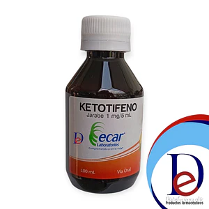 KETOTIFENO 1MG/5ML JBE X 100 ML- - ECAR- VTO FEB 27-JUL 27 -UBI 9-F