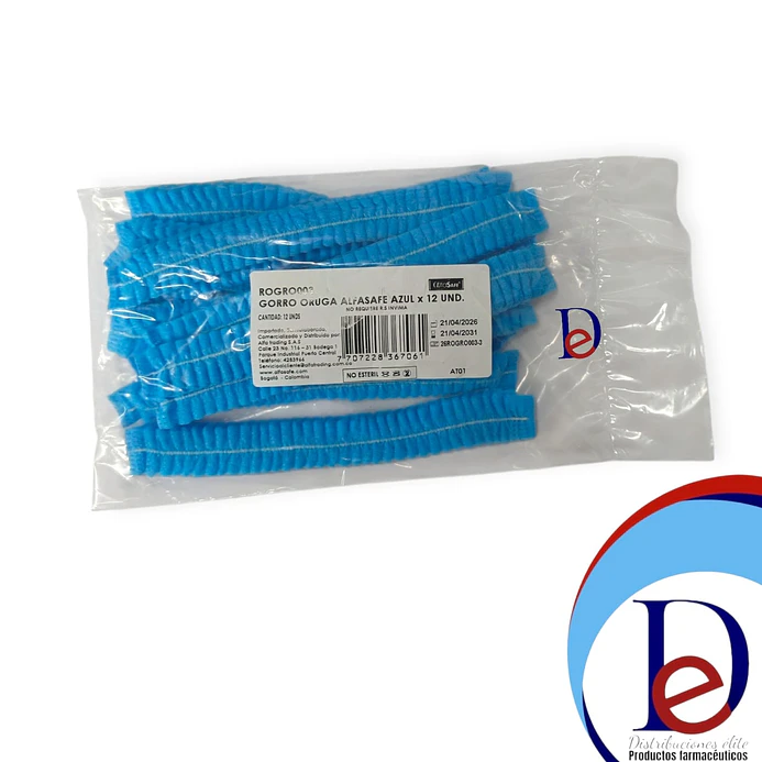GORRO ORUGA AZUL X 12 --ALFASAFE UBI 12-F 1