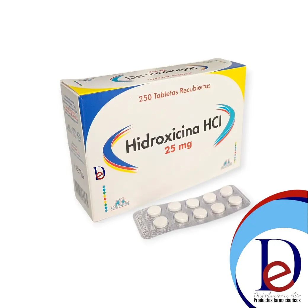 HIDROXICINA 25 MG X 250 TAB --ANGLOPHARMA- UBI 12-D 1