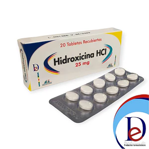 HIDROXICINA 25 MG X 20 TAB- - ANGLOPHARMA- UBI 2-D