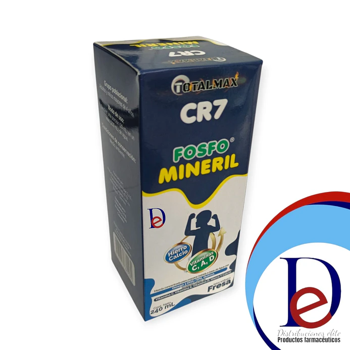 CR7 FOSFOMINERIL JBE X 240 ML- QUINUA+ OMEGA 3 DHA EPA+ VITAMINA C+ VITAMINA A+ VITAMINA D+ HIERRO+ CALCIO- TOTALMAX- UBI 26-E 1