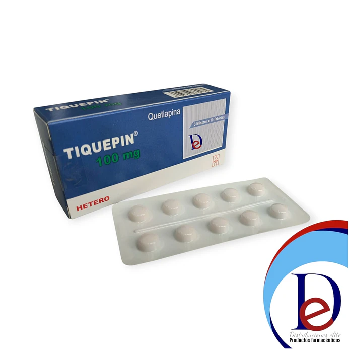 TIQUEPIN 100 MG X 30 TAB- QUETIAPINA 100 MG- HETERO- UBI 4-B 1