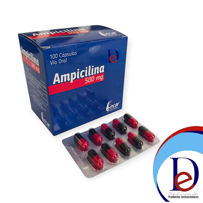 AMPICILINA 500 MG X 100 CAP- - ECAR- UBI 34-D 1