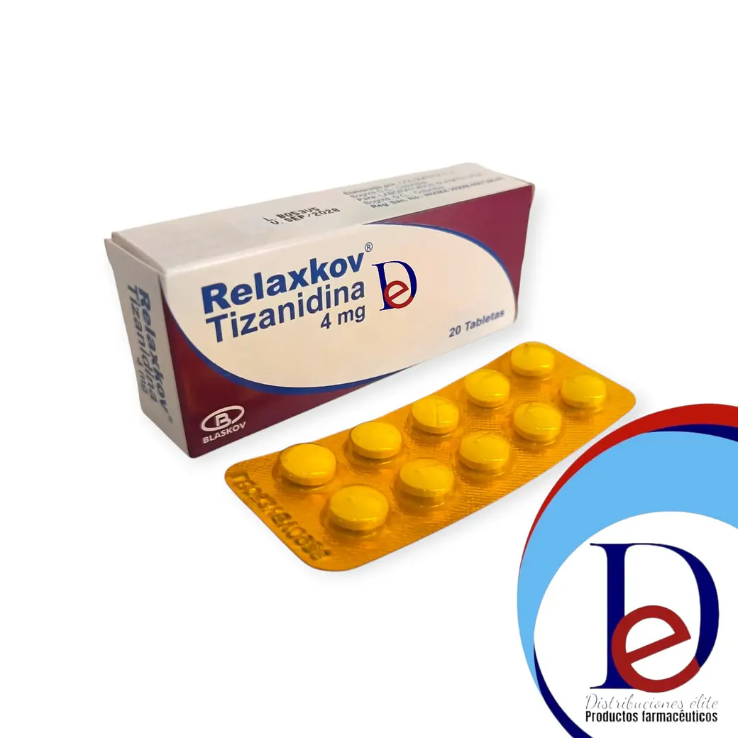 RELAXKOV 4 MG X 20 TAB- TIZANIDINA 4 MG- BLASKOV-UBI  18-B 1