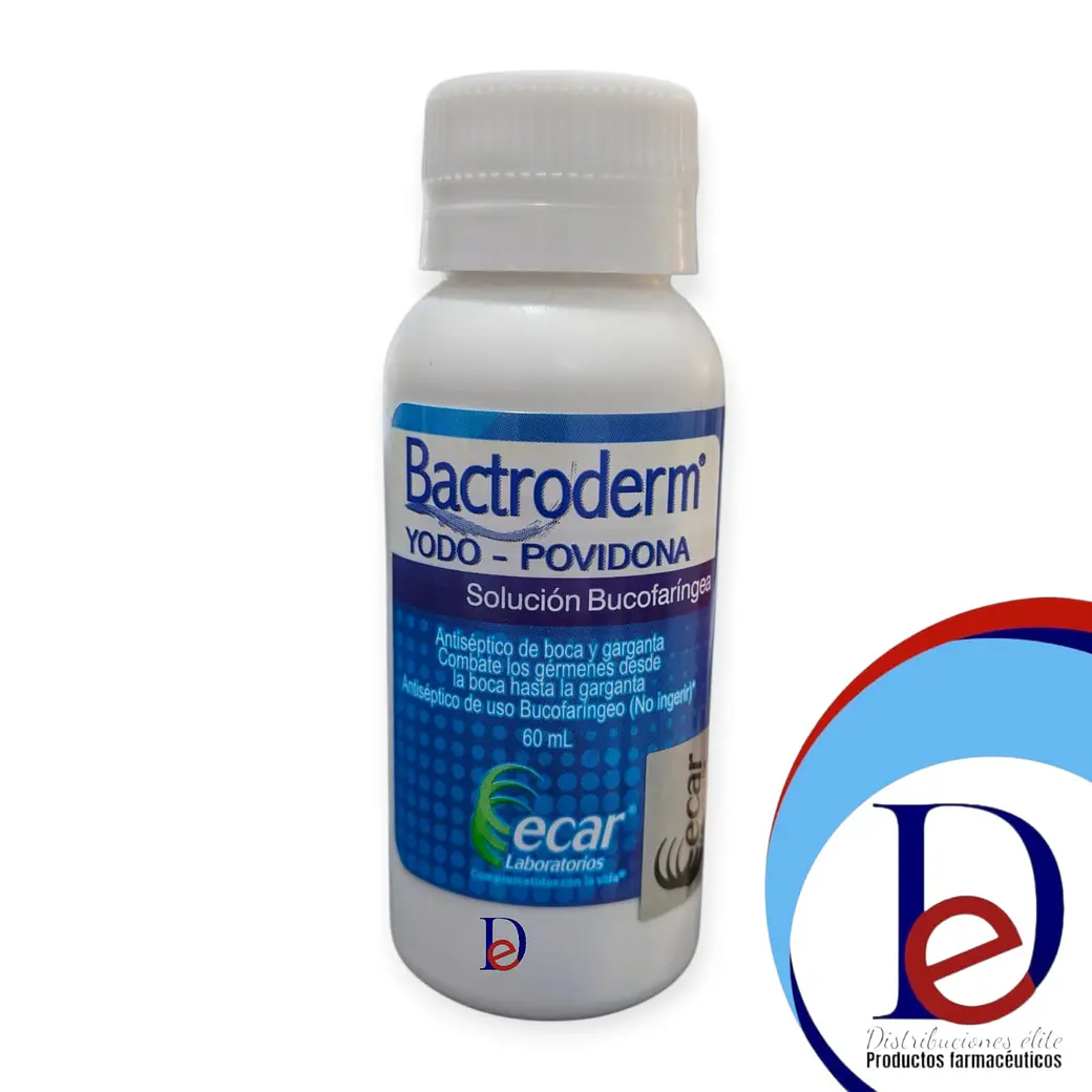 BACTRODERM BUCOFARINGEO X 60 ML- YODOPOVIDONA - ECAR- UBI 11-F  1