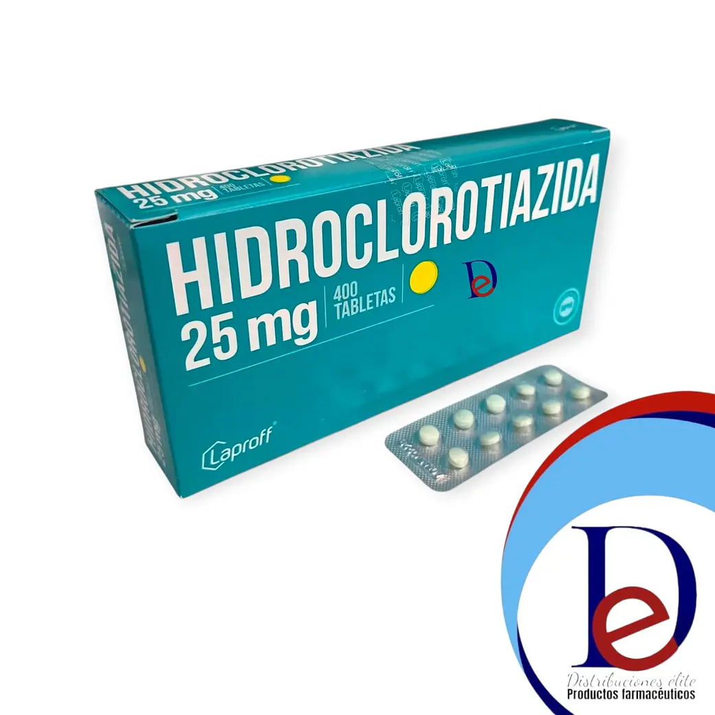 HIDROCLOROTIAZIDA 25 MG X 400 TAB- - LAPROFF- - UBI 31-E 1