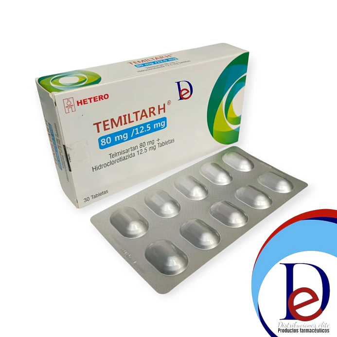 TEMILTAR H 80/25 MG X 30 TAB - TELMISARTAN+ HIDROCLOROTIAZIDA- HETERO- VTO NOV 26- UBI 34-D 1