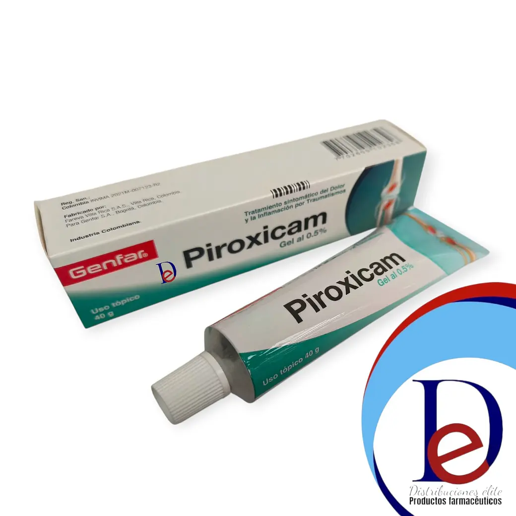 PIROXICAM 0.5% GEL X 40 GR --GENFAR- UBI 7-E 1