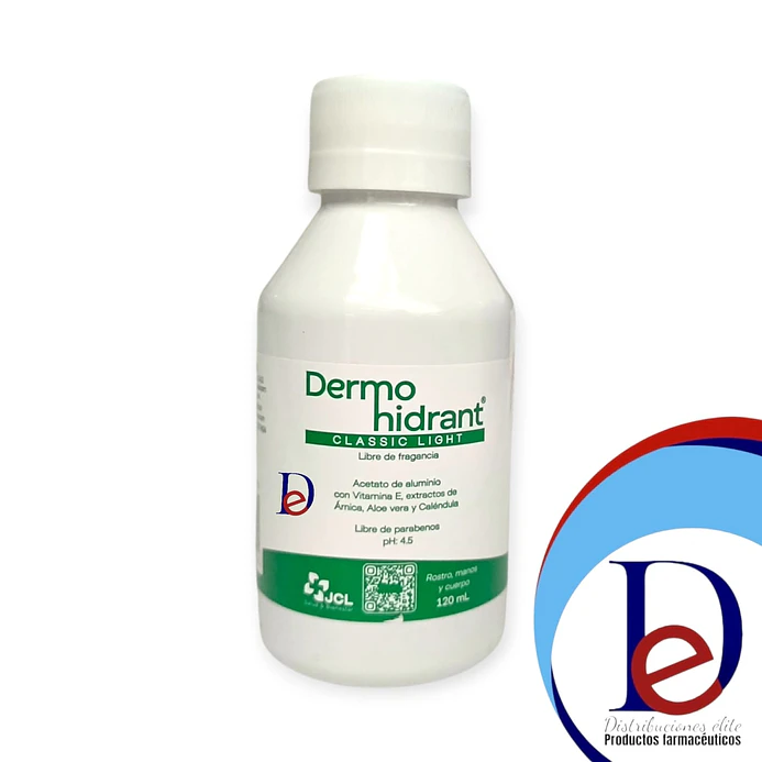 DERMOHIDRATANT LIGHT X 120 ML- ACETATO DE ALUMINIO+ VITAMINA E+ ARNICA+ ALOE VERA+ CALENDULA- JCL- UBI 10-E-BLOQUE 2 1
