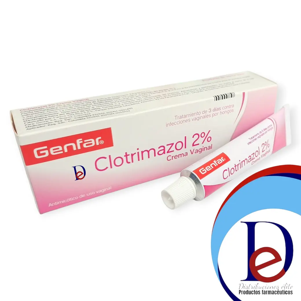 CLOTRIMAZOL 2% CREMA VAGINAL X 20 GR --GENFAR UBI 7-C 1