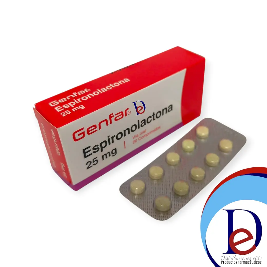 ESPIRONOLACTONA 25 MG X 20 TAB - - GENFAR- UBI 21-E 1