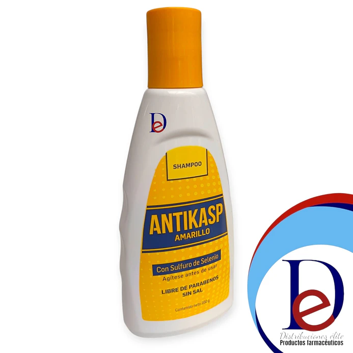 SHAMPOO ANTIKASP AMARILLO X 200 ML- PIRITIONATO DE ZINC+ SULFURO DE SELENIO- AMBARINA -UBI  34-C-BODEGA D * 1