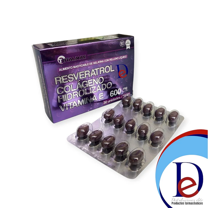 RESVERATROL+ COLAGENO+ VITAMINA E X 30 SOFTGEL-TOTALMAX- UBI 35-G 1