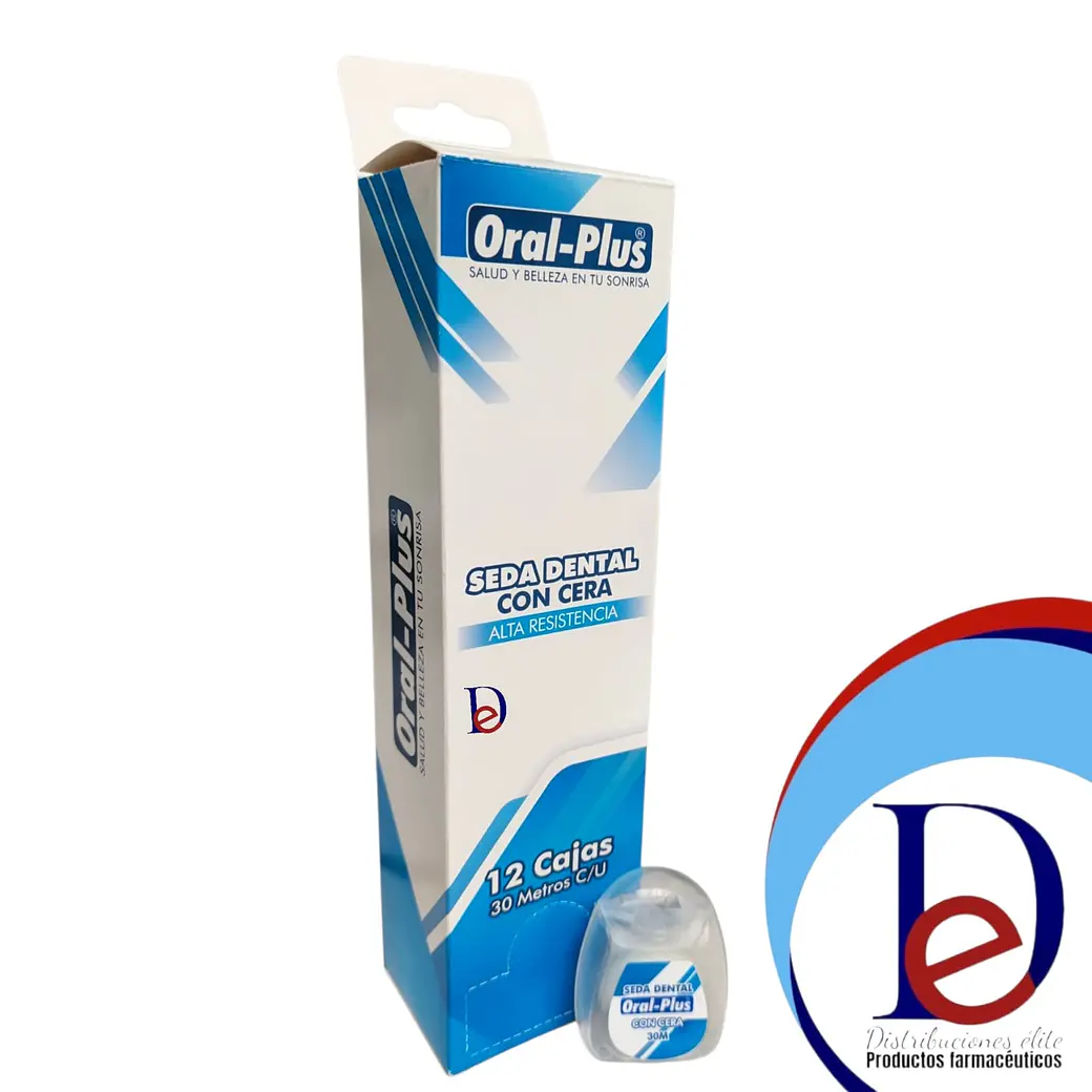 SEDA DENTAL CON CERA 30 M CAJA X 12 UNDS- ORAL PLUS- UBI *24-D 1
