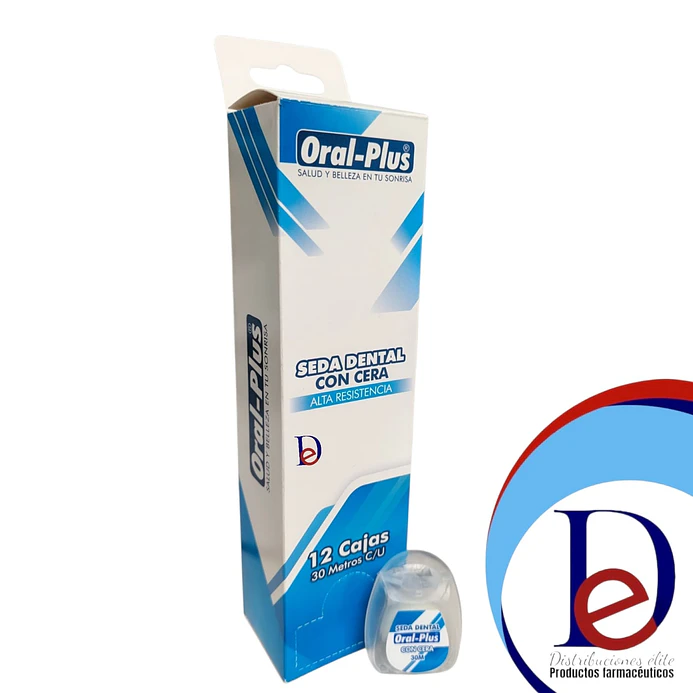 SEDA DENTAL CON CERA 30 M CAJA X 12 UNDS- ORAL PLUS- UBI *24-D 1