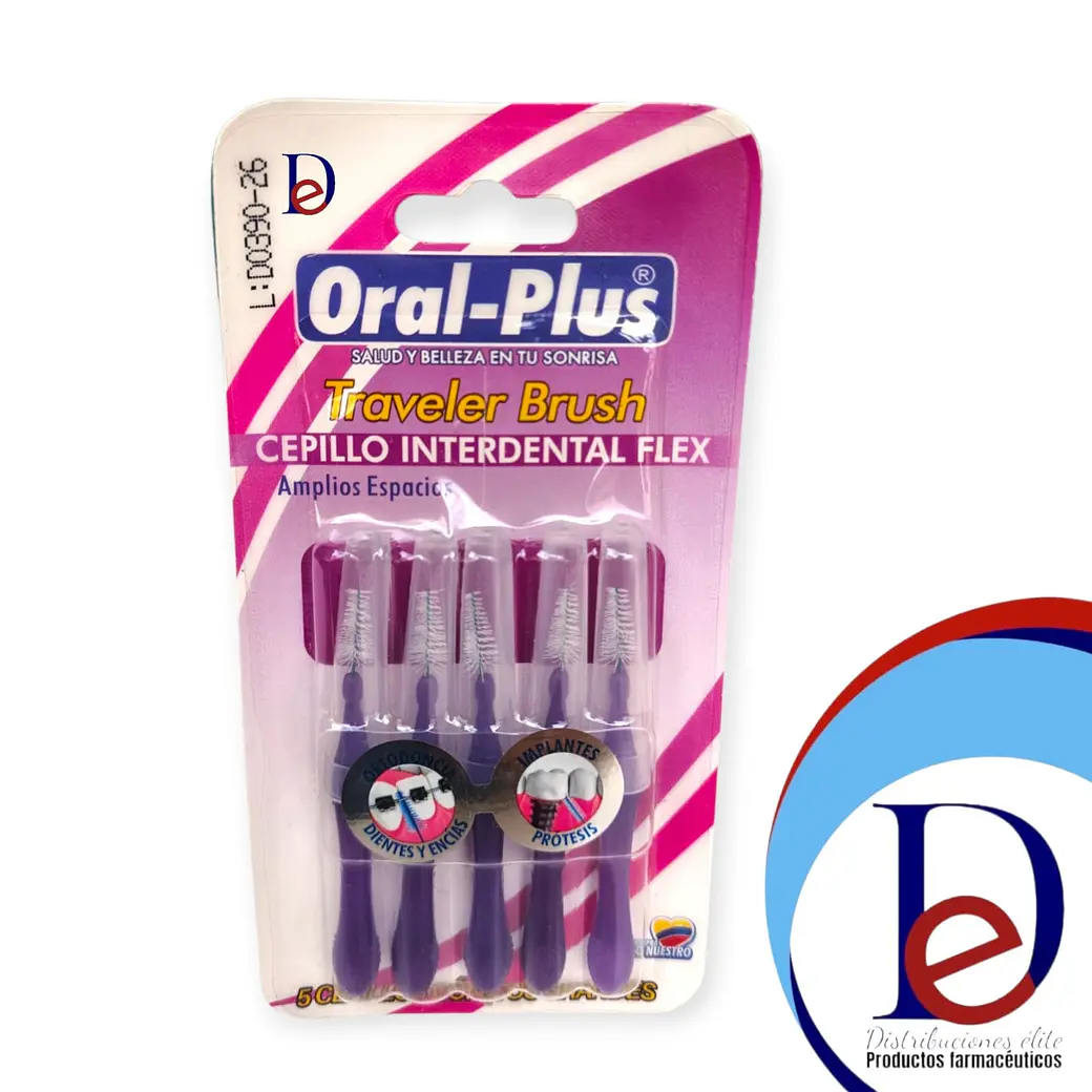 CEPILLO INTERDENTAL FLEX L MORADO X 5- ORAL PLUS- UBI * BODEGA A * 1
