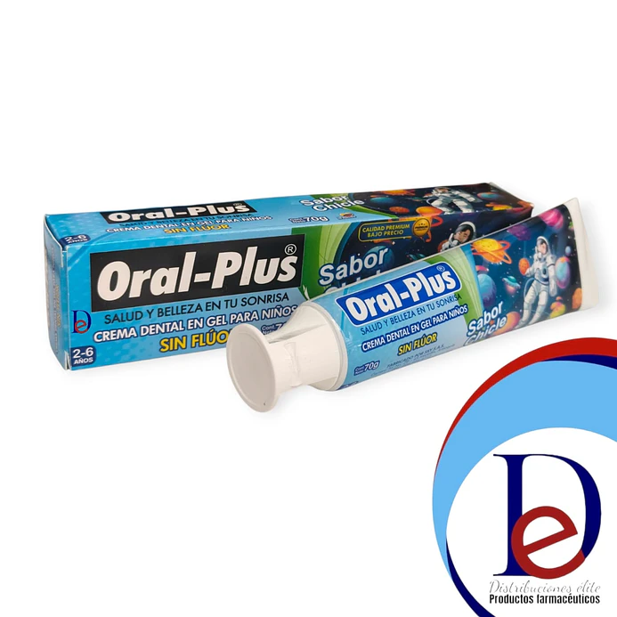 CREMA DENTAL NIÑO CHICLE X 70 GR SIN FLUOR- ORAL PLUS - UBI * 35-C 1