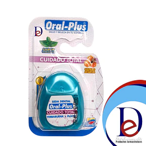 SEDA DENTAL YERBA BUENA + FLUOR X 50 M- ORAL PLUS- UBI *35-D