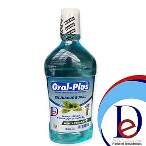 ENJUAGUE BUCAL MENTA FRESCA X 1000 ML- ORAL PLUS- UBI *