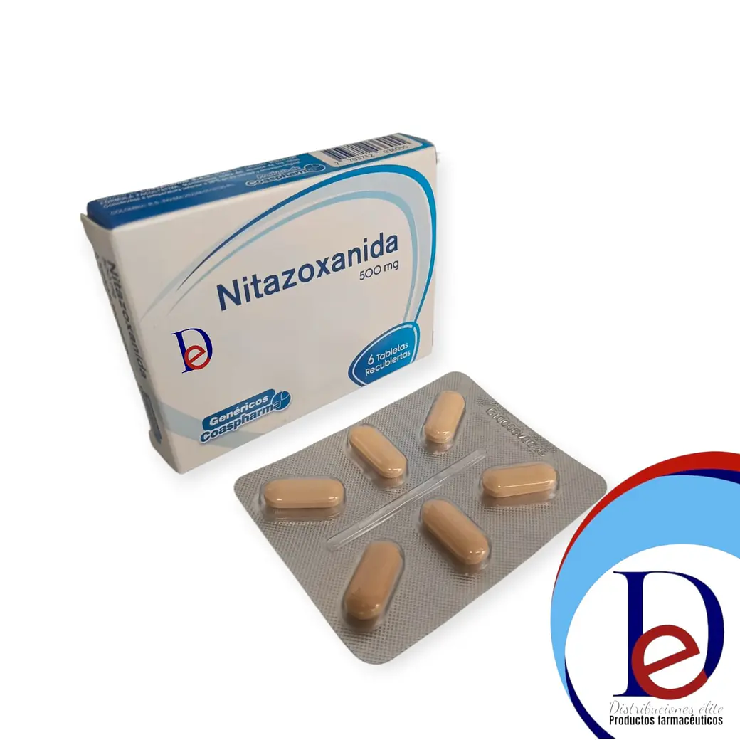 NITAZOXANIDA 500 MG X 6 TAB --COASPHARMA - UBI 7-D 1
