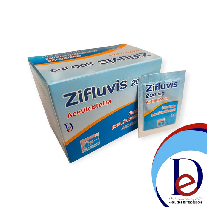 ZIFLUVIS 200 MG X 30 SBS- N ACETILCISTEINA 200 MG- BIOQUIFAR- - UBI 5-B 1