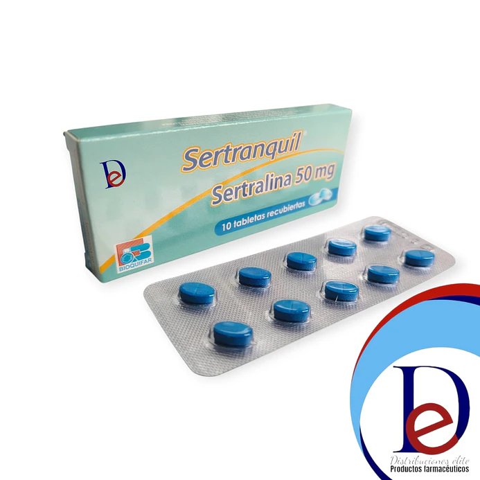 SERTRANQUIL 50 MG X 10 TAB- SERTRALINA 50 MG- BIOQUIFAR- - UBI 6-C- 1