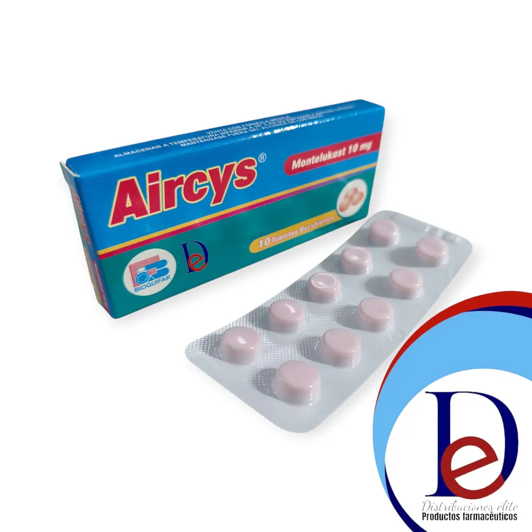 AIRCYS 10 MG X 10 TAB -MONTELUKAST-BIOQUIFAR UBI 3-D 1