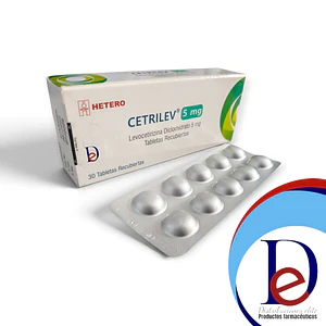 LEVOCETIRIZINA 5 MG X 30 TAB (CETRILEV)- - HETERO- - UBI 4-B