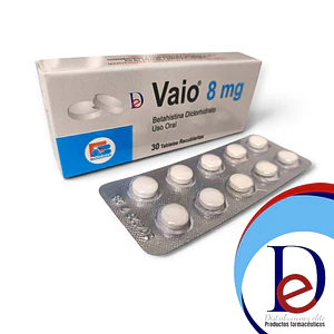 VAIO 8 MG X 30 TAB- BETAHISTINA 8 MG- BIOQUIFAR- - UBI 1-C