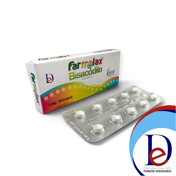 FARMALAX 5 MG X 10 GRAGEAS- BISACODILO- ECAR-  UBI 6-E 1