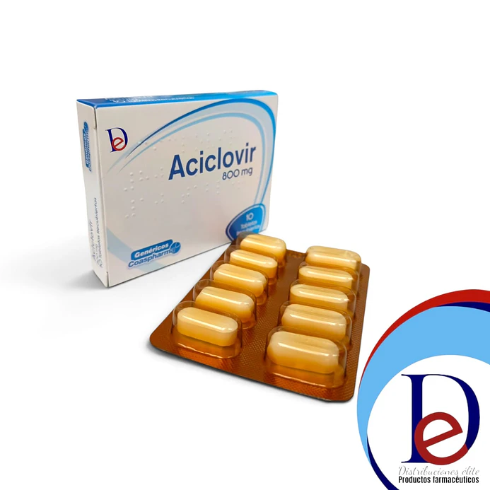 ACICLOVIR 800 MG X 10 TAB- - COASPHARMA- UBI 5-F 1