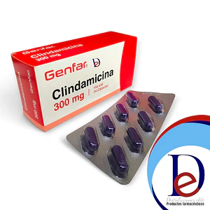 CLINDAMICINA 300 MG X 24 CAP --GENFAR UBI 8-E