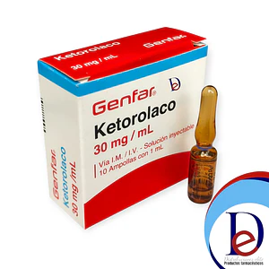 KETOROLACO 30MG/ML X 10 AMP --GENFAR UBI 32-B
