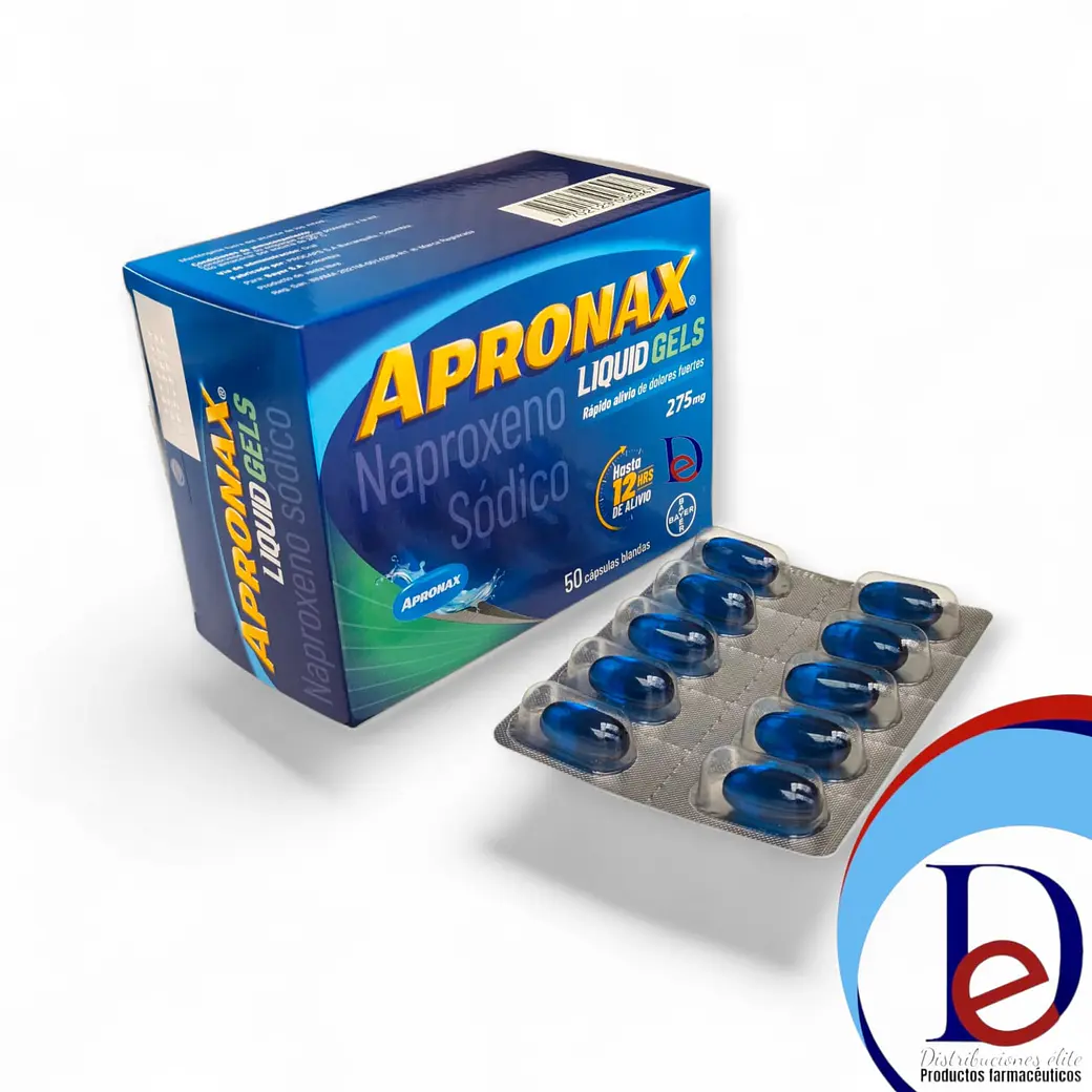 APRONAX LIQUID GEL 275 MG X 50 CAP -NAPROXENO 275 MG -BAYER -UBI 31-B 1