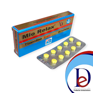 MIORELAX 2 MG X 20 TAB- TIZANIDINA 2 MG- BIOQUIFAR- - UBI 4-C