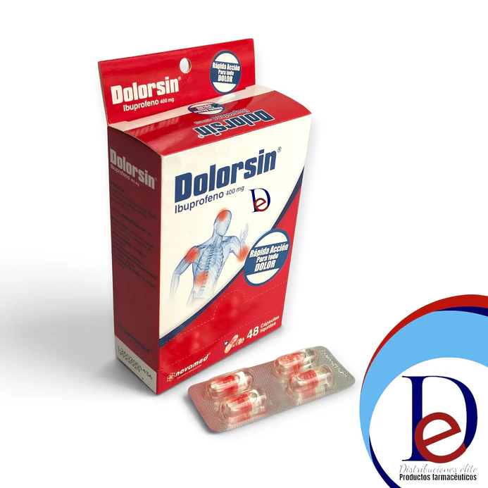 DOLORSIN 400 MG X 48 CAP -IBUPROFENO- NOVAMED- UBI 7-B 1