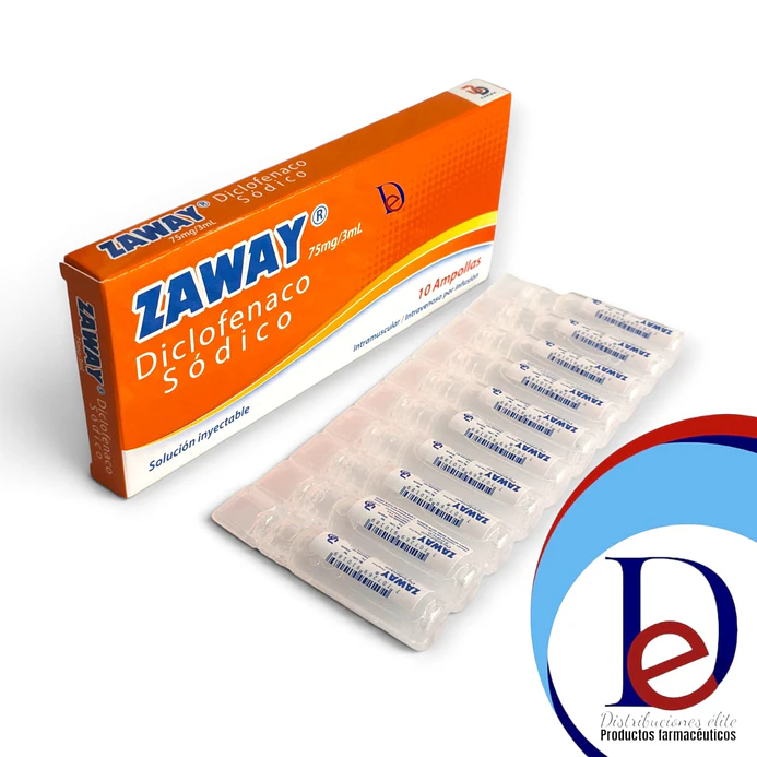 ZAWAY 75MG/3ML INYECT X 10 AMP -DICLOFENACO 75MG -BRADYSTER  -UBI 21-E 1