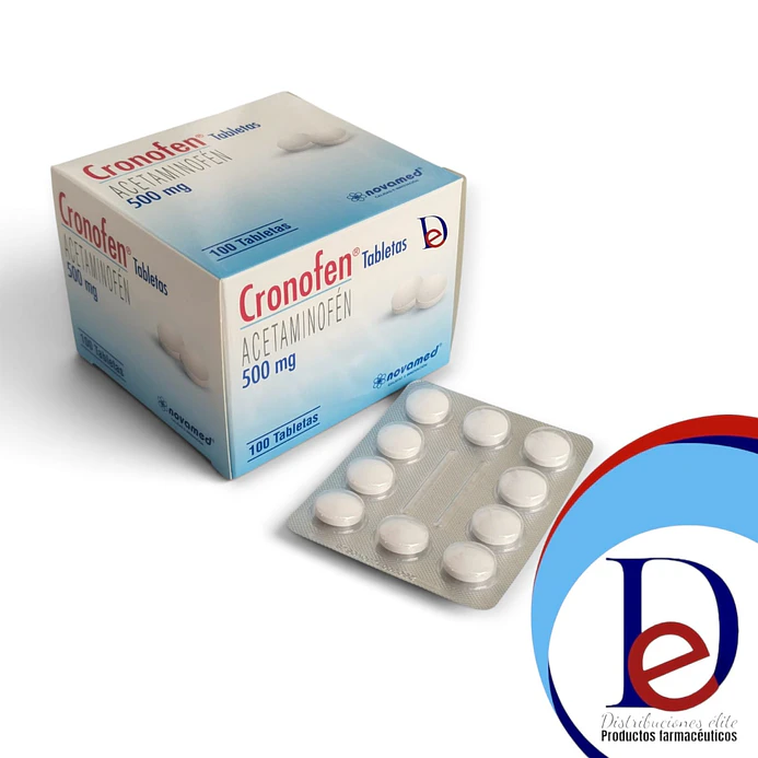 CRONOFEN 500 MG X 100 TAB- ACETAMINOFEN- NOVAMED -UBI 9-E 1