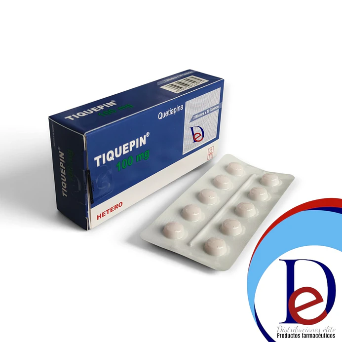 TIQUEPIN 100 MG X 30 TAB- QUETIAPINA 100 MG- HETERO- UBI 33-A 1