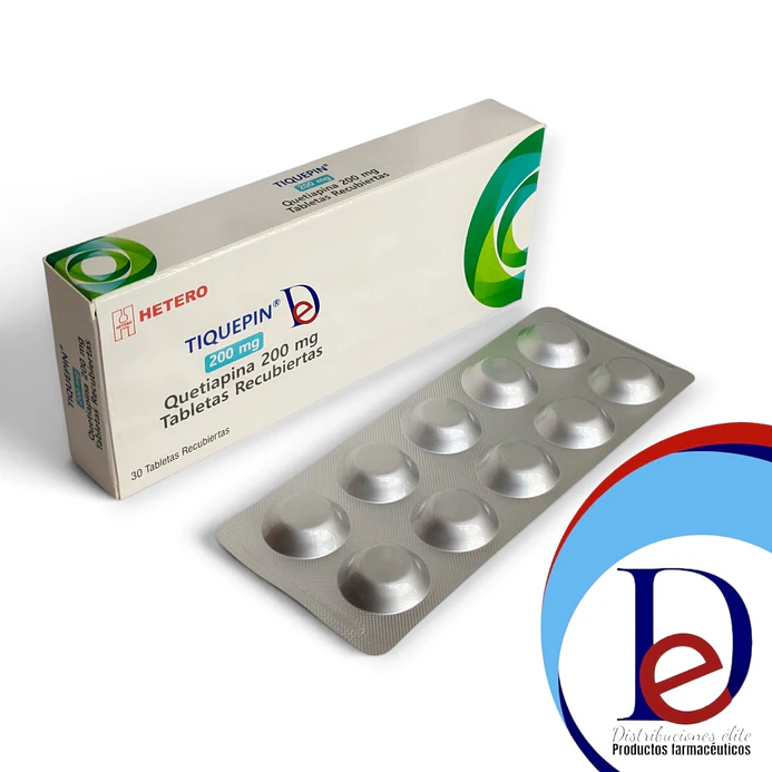 TIQUEPIN 200 MG X 30 TAB- QUETIAPINA 200 MG- HETERO- UBI 36-F 1