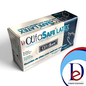 GUANTE LATEX EXAMEN (L) X 100 --ALFASAFE -UBI 37-D *-BLOQUE 3-BODEGA B
