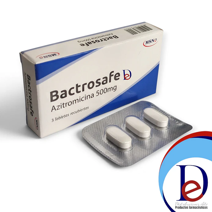 BACTROSAFE 500 MG X 3 TAB- AZITROMICINA 500- MSN-VTO AGO 27- UBI 19-B 1