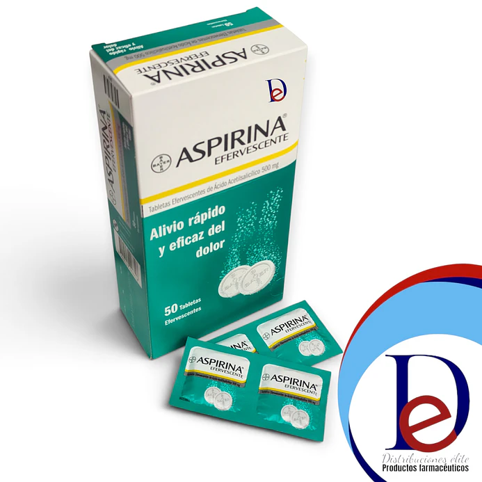ASPIRINA EFERVESCENTE 500 MG X 50 TAB -ACIDO ACETILSALICILICO 500 MG- BAYER- - 18-B 1