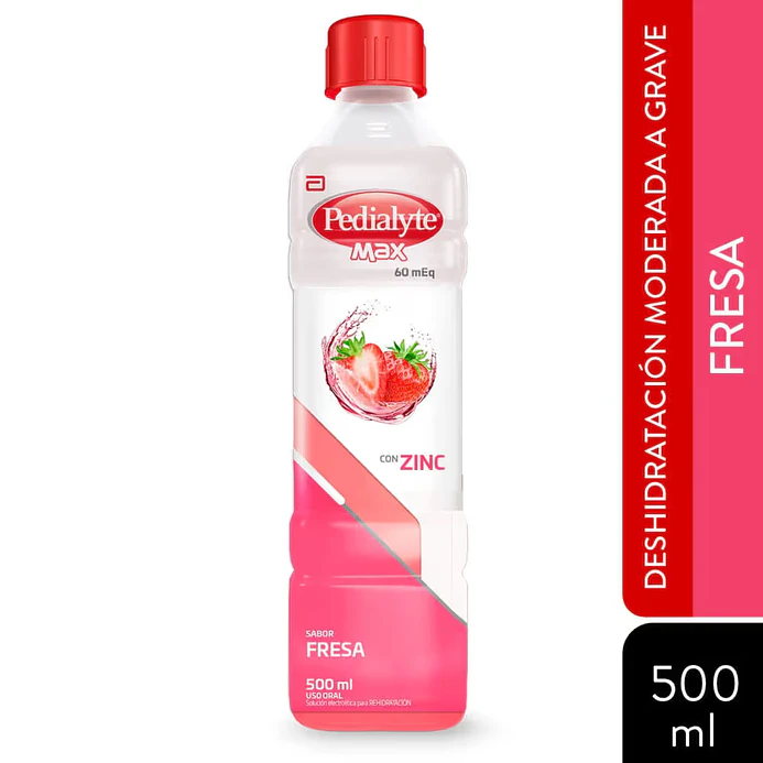 PEDIALYTE MAX CON ZINC 60 FRESA X 500 ML- SUERO- ABBOTT- UBI  1
