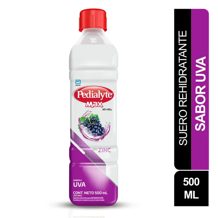 PEDIALYTE MAX CON ZINC 60 UVA X 500 ML- SUERO- ABBOTT- UBI  1